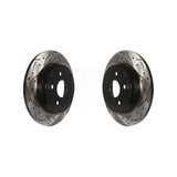 Rear Coat Drill Slot Disc Brake Rotor Pair For Jeep Grand Cherokee Dodge Durango