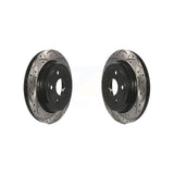 Rear Drilled Slot Disc Brake Rotor Pair For Jeep Grand Cherokee Dodge Durango WK