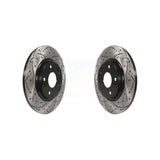 Rear Drill Slot Brake Rotor Pair For Dodge Grand Caravan Journey Chrysler Town &