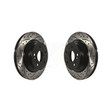 Rear Drill Slot Brake Rotors Pair For Mercedes-Benz E350 GLK350 E320 E500 CLS550