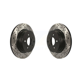 Rear Drill Slot Brake Rotor Pair For Nissan INFINITI Maxima G37 G35 M35 370Z G25