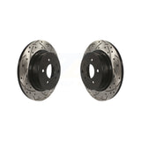 Rear Drill Slot Brake Rotor Pair For Nissan INFINITI Maxima G37 G35 M35 370Z G25