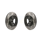 Rear Drilled Slot Disc Brake Rotor Pair For Volkswagen Jetta Rabbit Audi A3 Golf