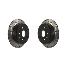 Rear Coated Drilled Slotted Disc Brake Rotors Pair For Lexus IS250