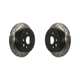 Rear Coated Drilled Slotted Disc Brake Rotors Pair For Lexus IS250