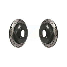Rear Coated Drilled Slotted Disc Brake Rotors Pair For Mini Cooper
