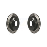 Rear Coated Drilled Slotted Disc Brake Rotors Pair For Mini Cooper