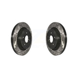 [Rear] 2010-2017 Volvo XC60 Premium OE Drilled & Slotted Brake Rotor Kit For Max Performance Braking