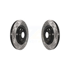 Rear Drilled Slot Brake Rotor Pair For Audi Q5 A6 Quattro Q7 Porsche Macan A4 A5