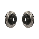 Rear Coated Drilled Slotted Disc Brake Rotors Pair For BMW X3 X4