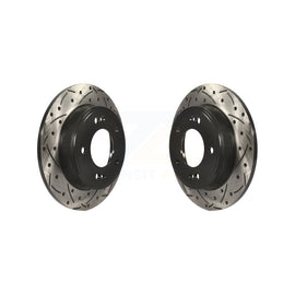 Rear Drill Slot Brake Rotors Pair For Hyundai Elantra Kia Soul Forte Veloster GT