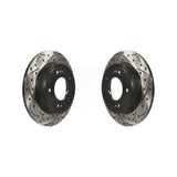 Rear Drill Slot Brake Rotors Pair For Hyundai Elantra Kia Soul Forte Veloster GT