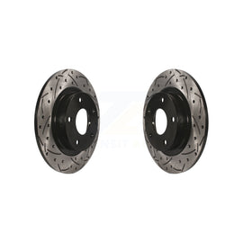 [Rear] 2014-2021 Mazda 6 Premium OE Drilled & Slotted Brake Rotor Kit For Max Performance Braking