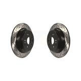 [Rear] 2014-2016 Acura MDX Premium OE Drilled & Slotted Brake Rotor Kit For Max Performance Braking