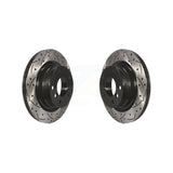 Rear Drilled Slot Brake Rotors Pair For BMW 328i 320i 428i 228i 230i 328d xDrive