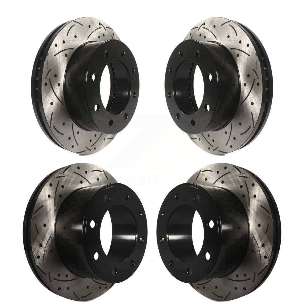 Kit de Rotors de frein à disque de fente de forage de manteau avant et arrière pour Ford F-250 Super Duty F-350 