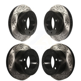 Kit de Rotors de frein à disque de fente de forage de manteau avant et arrière pour Ford F-250 Super Duty F-350 