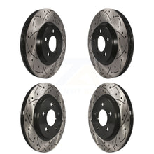 Charger l'image dans la galerie, Kit de rotors de frein à disque fendus percés avant et arrière pour Ford Mustang 