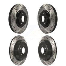 Charger l&#39;image dans la galerie, Front Rear Coated Drilled Slot Disc Brake Rotors Kit For Ford Fusion Lincoln MKZ