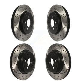 Front Rear Drill Slot Disc Brake Rotor Kit For Dodge Charger With Police Package