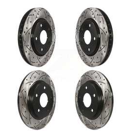 Front Rear Drilled Slot Brake Rotors Kit For Dodge Grand Caravan Chrysler Town &