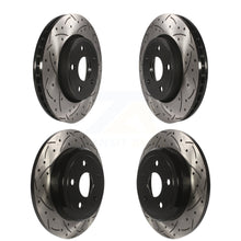 Charger l'image dans la galerie, Front Rear Coated Drilled Slotted Disc Brake Rotors Kit For Dodge Durango