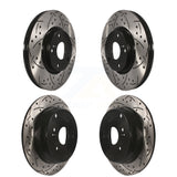 [Front+Rear] 2005-2006 Honda CR-V Premium OE Drilled & Slotted Brake Rotor Kit For Max Performance Braking