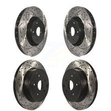 Load image into Gallery viewer, Front Rear Coated Drilled Slot Disc Brake Rotors Kit For Subaru Impreza WRX STI