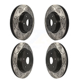 Front Rear Coated Drill Slot Disc Brake Rotors Kit For Subaru Outback Legacy WRX