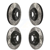 Front Rear Drilled Slot Brake Rotor Kit For Volkswagen Tiguan CC Passat GTI Audi