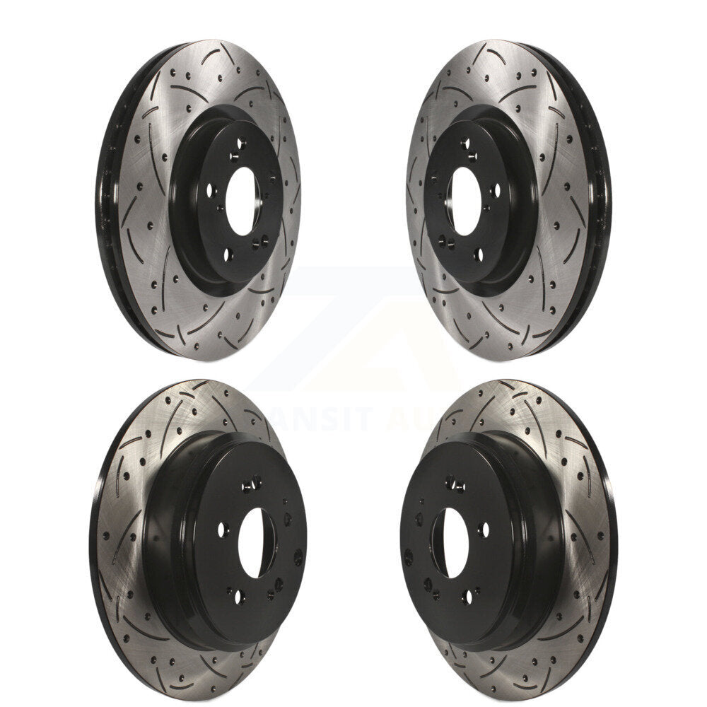 Kit de rotors de frein à disque à fente de forage avant et arrière, pour Honda Pilot Acura MDX ZDX 