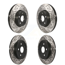 Front Rear Drilled Slot Brake Rotors Kit For Toyota Corolla Matrix Pontiac Vibe