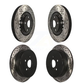 Front Rear Drilled Slot Brake Rotor Kit For Toyota Highlander Sienna Lexus RX350