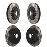 Front Rear Drilled Slot Brake Rotor Kit For Toyota Highlander Sienna Lexus RX350