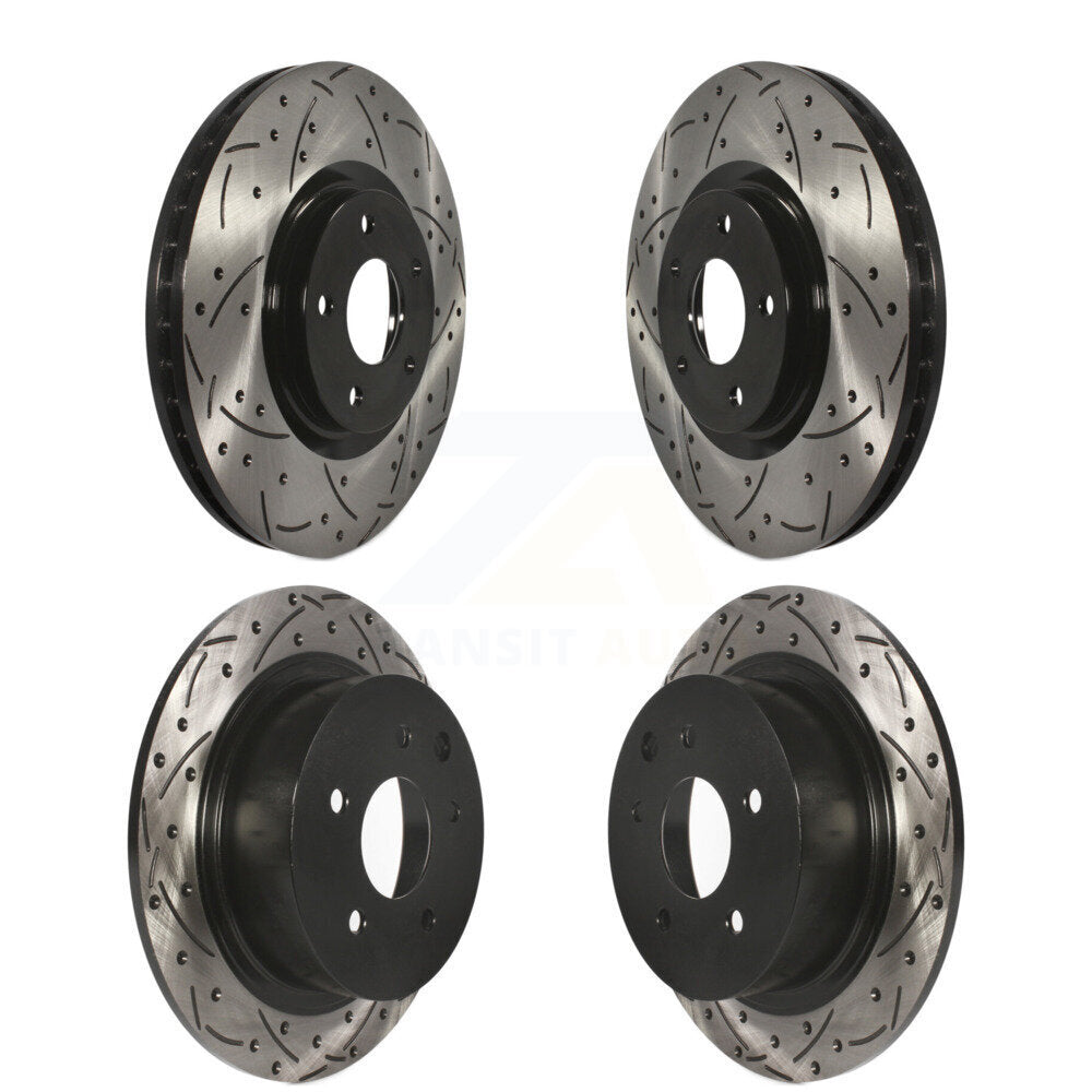 Kit de rotors de frein à fente avant et arrière percés pour Nissan Sentra SE-R Spec V 2007 – 2012 