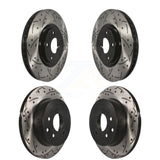 [Front+Rear] 2014-2017 Nissan Juke Nismo RS Premium OE Drilled & Slotted Brake Rotor Kit For Max Performance Braking