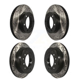 [Front+Rear] 2010-2014 Toyota FJ Cruiser Premium OE Drilled & Slotted Brake Rotor Kit For Max Performance Braking