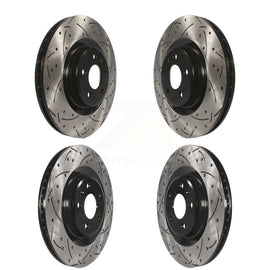 Front Rear Drill Slot Brake Rotor Kit For Audi Q5 Porsche Macan A6 Quattro S4 S5