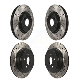 [Front+Rear] 2011-2014 Honda Odyssey Premium OE Drilled & Slotted Brake Rotor Kit For Max Performance Braking