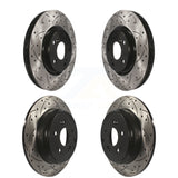 [Front+Rear] 2011-2014 Honda Odyssey Premium OE Drilled & Slotted Brake Rotor Kit For Max Performance Braking