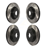 Front Rear Coated Drilled Slotted Disc Brake Rotor Kit For Hyundai Genesis Coupe