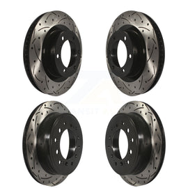 [Front+Rear] 2010-2023 Toyota 4Runner Lexus GX460 Premium OE Drilled & Slotted Brake Rotor Kit For Max Performance Braking