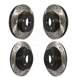 Front Rear Coat Drill Slot Disc Brake Rotor Kit For Mercedes-Benz C300 C250 C230