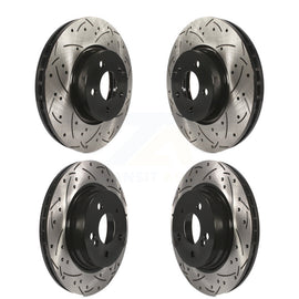 Front Rear Coat Drill Slot Disc Brake Rotor Kit For Mercedes-Benz E350 C300 C350