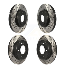 Front Rear Drill Slot Brake Rotor Kit For Hyundai Elantra Kia Soul Forte GT Kona