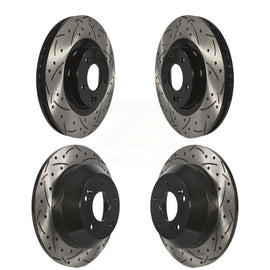 Front Rear Drill Slot Brake Rotors Kit For Kia Sorento Hyundai Santa Fe Sport XL