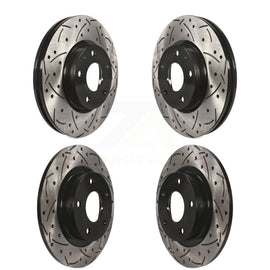 [Front+Rear] 2014-2018 Mazda 6 Premium OE Drilled & Slotted Brake Rotor Kit For Max Performance Braking