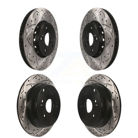 [Front+Rear] 2013-2018 Acura RDX Premium OE Drilled & Slotted Brake Rotor Kit For Max Performance Braking