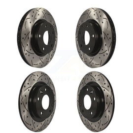 [Front+Rear] 2016-2018 Mazda CX-3 AWD Premium OE Drilled & Slotted Brake Rotor Kit For Max Performance Braking