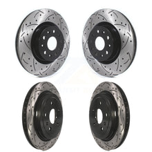 Load image into Gallery viewer, Front Rear Coated Drilled Slotted Disc Brake Rotors Kit For Cadillac CTS